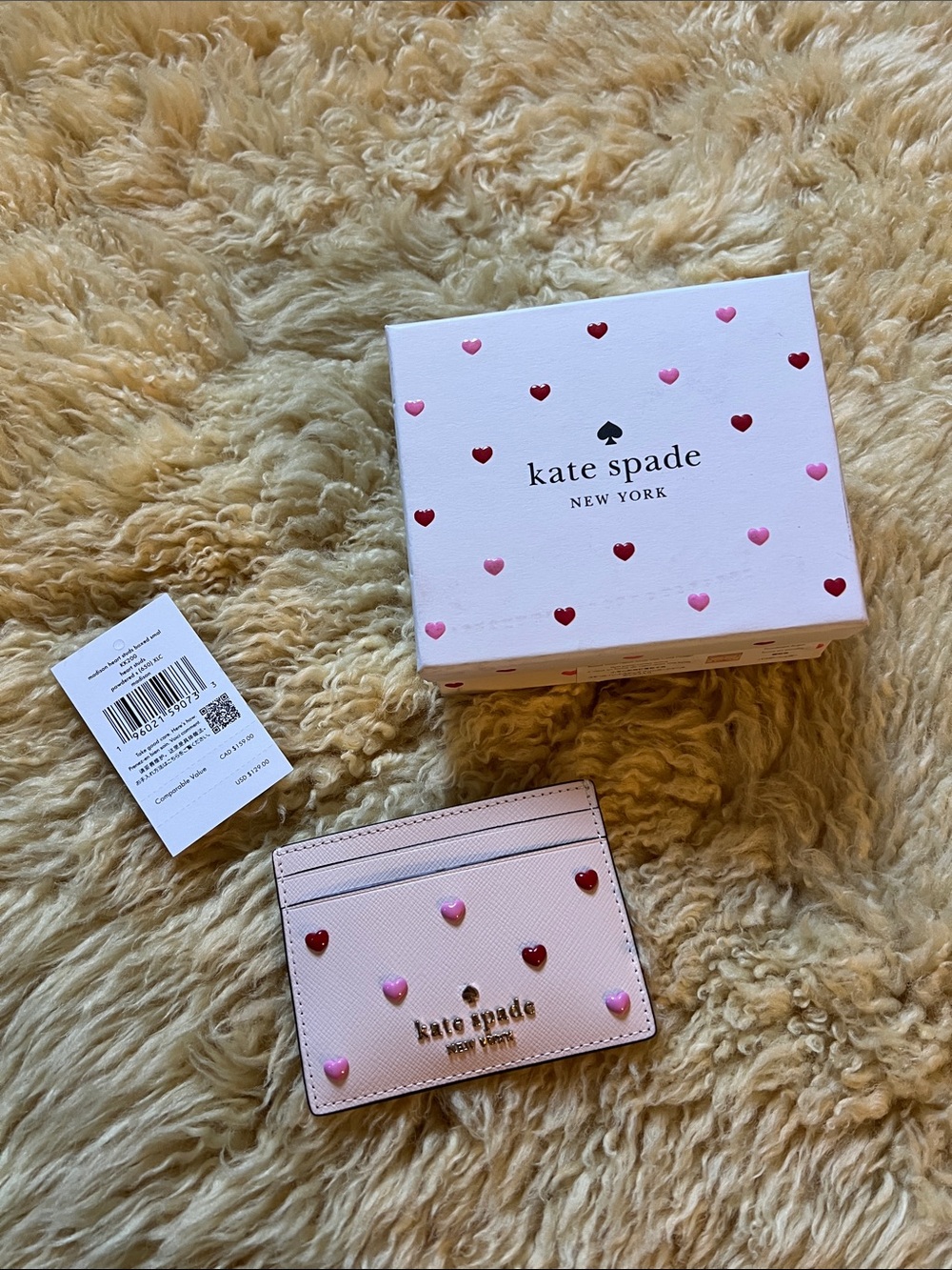 NWT Kate Spade Madison Heart Studs ID Holder - Wallet